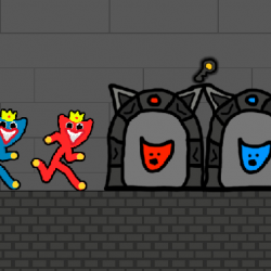 Kırmızı ve Mavi Stickman Kucaklama 2