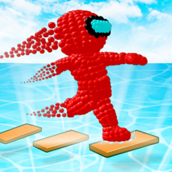 Pixel Yarışçısı Kum Adam 3D